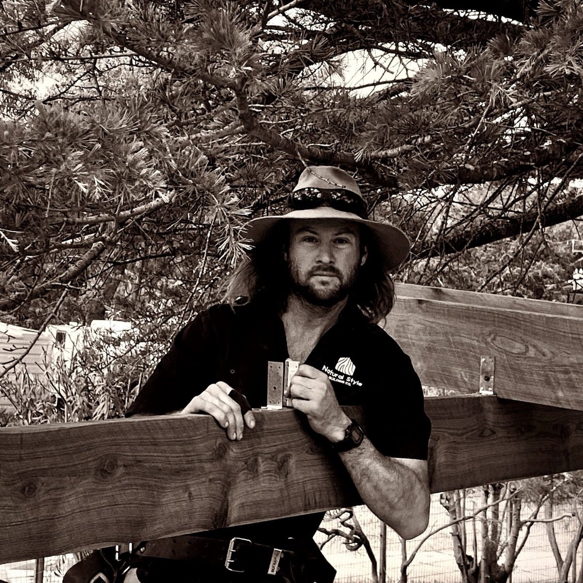 Scotty working on a custom timber feature