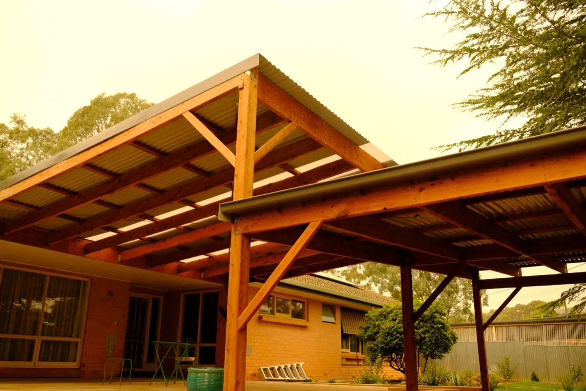 Timber pergola and deck outdoor living area Adelaide