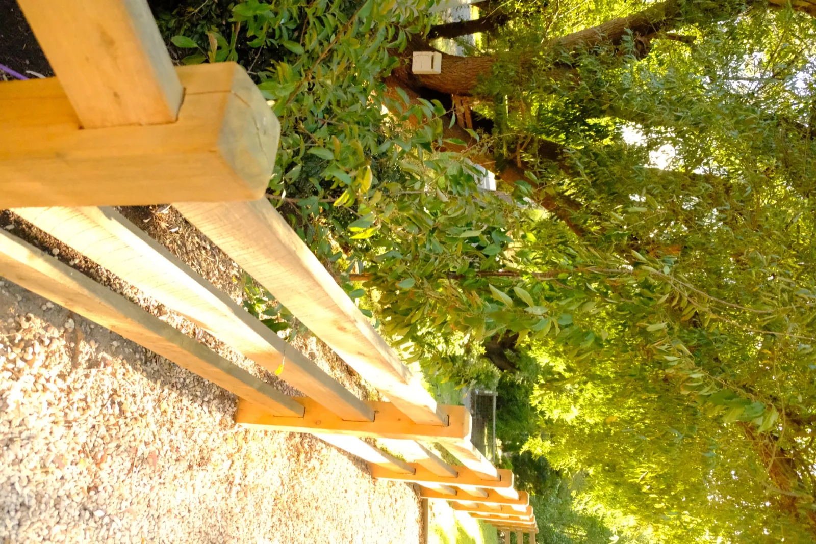 Fence post and rail connection detail